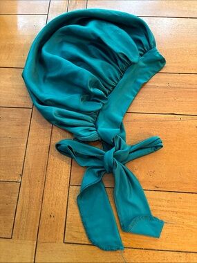 Green Satin Sleep Bonnet, Green